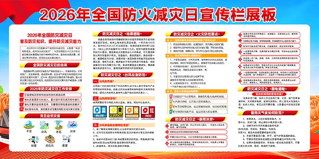 512防灾减灾日宣传栏