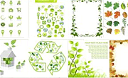 绿叶等环保设计图案