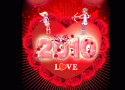 2010情人节心形与海报
