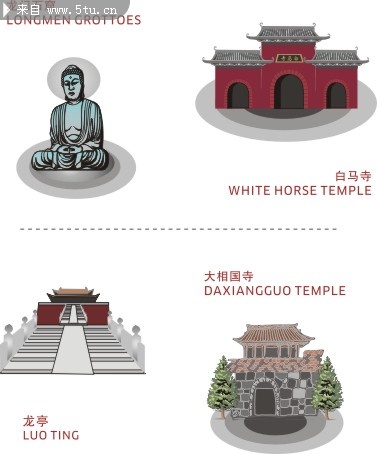 原创河南著名景点图释
