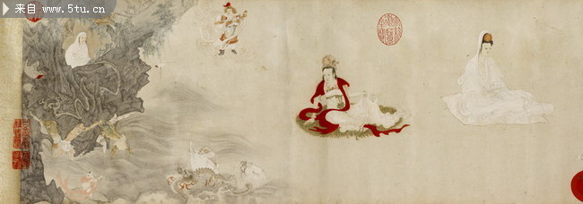 五相观音国画图片