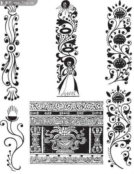 建筑花纹素材 古典花纹图案