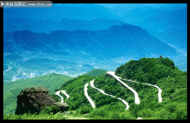 高山風景大圖 盤山公路圖片-大自然-百圖匯素材網