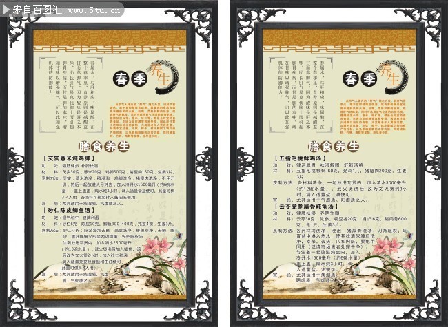 中国风养生展板素材