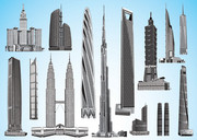 世界著名建筑矢量图