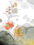 水墨古典花卉图片