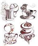 咖啡标志 创意图案