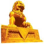 金色石狮素材