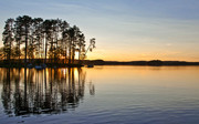 湖面图片 朝阳风景