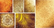 金色花纹素材 布料纹理高清图