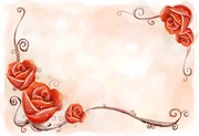 手绘玫瑰花卉背景