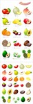 蔬果矢量图 水果剖面图