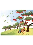 秋天图画素材 果树图片