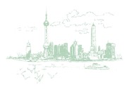 上海陆家嘴城市素描