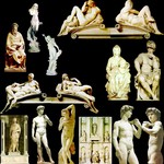 欧式人物雕塑图片 绘画素材