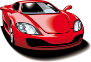 红色跑车图片 漂亮汽车素材