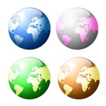 地球PSD素材 地球图标下载