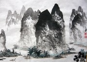 中国水墨山水画图片 