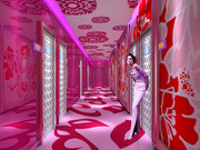 KTV走廊效果图 粉红室内装饰设计