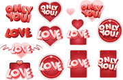 情人节LOVE素材 情人节字体设计