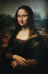 蒙娜丽莎油画高清大图 女人微笑油画图片