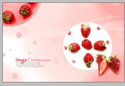 草莓背景素材 可爱的桌面布料