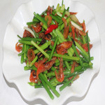 韭菜炒虾米高清图片
