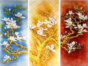 植物花卉无框画素材 古典装饰背景