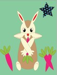 卡通兔子矢量图 手绘兔子图片