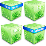 绿色3D水晶盒子图片