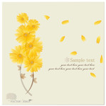 黄色花朵背景素材 信纸背景图片