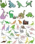 手绘恐龙矢量图