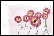 水彩花卉素材 简约的墙绘