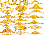 欧式金色花纹图案 
