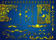 金色欧式装饰花纹素材