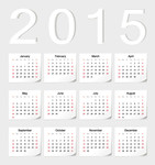 2015年贴纸日历表