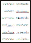 线描城市建筑图片