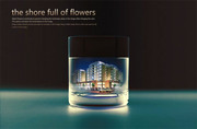 玻璃杯里的建筑 创意房地产海报