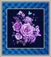 紫色玫瑰花装饰画素材