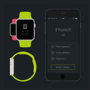 iphone6 watch界面模型