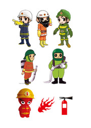 卡通消防员图片下载