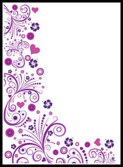 紫色花纹矢量