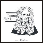 牛顿肖像矢量图片