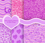 紫色花纹墙纸图案