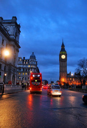 伦敦大本钟夜景摄影