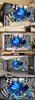 海底世界3D装饰画下载