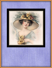 古典美女油画图片