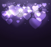 紫色爱心背景