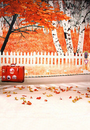 秋季主题影楼背景墙图片