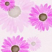 淡雅紫色手绘雏菊
